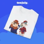 Bugs Bunny and Taz Gangstas Cartoons Shirt Close-up