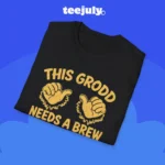 Gorilla Grodd Needs A Brew Shirt Close-up